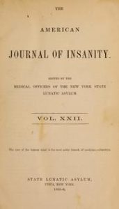Issue of the American Journal of Insanity