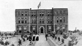 Oklahoma Sanitarium Building, 1897, courtesy Emma Coleman Photography Collection, Oklahoma University