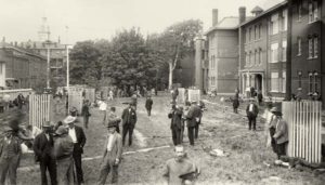 Exercise Yard at the Oregon State Insane Asylum, circa 1905, courtesy Mental Health Association of Portland