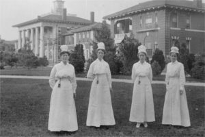 Nurses on the Lawn Across From Building E, St. Elizabeths, courtesy NARA